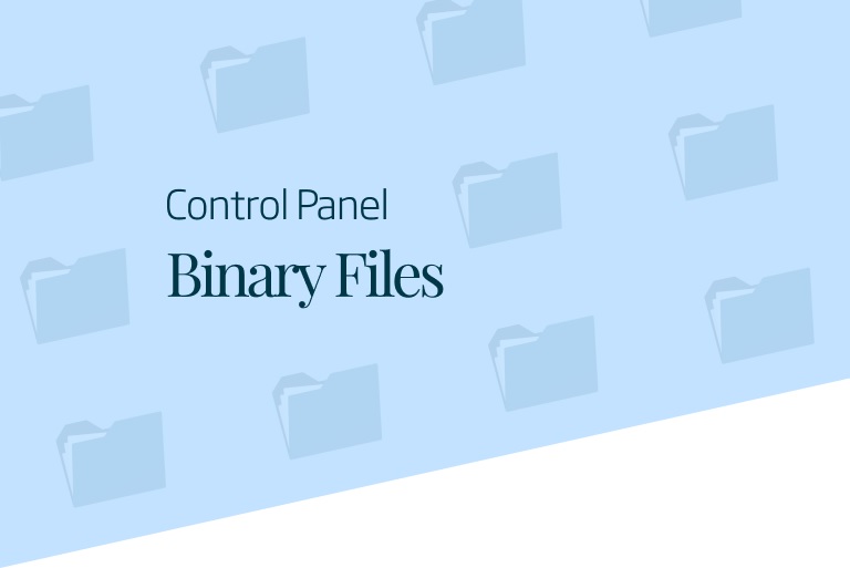Header Control Panel Binary Files