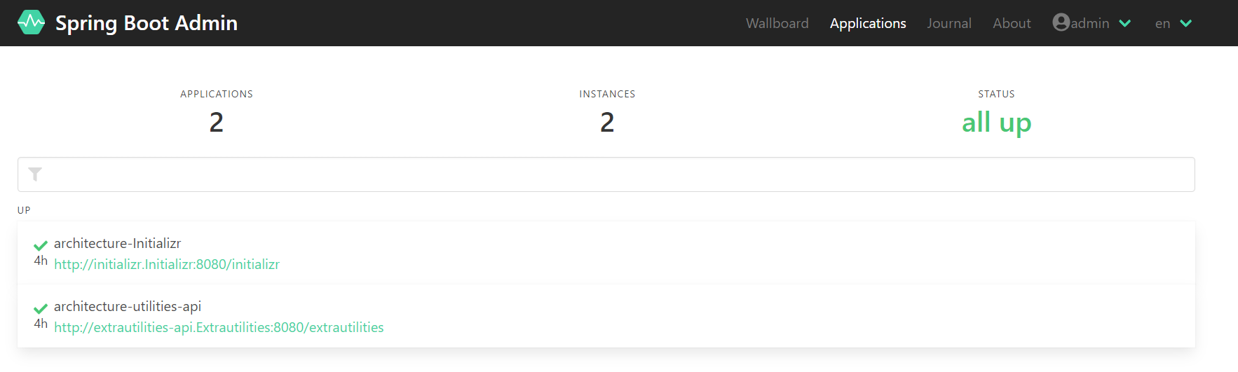 Guía de uso de Spring Boot Admin Server – Onesait Platform Community